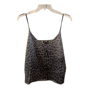 NEW Express Gray Leopard Cami Top XL Night Out